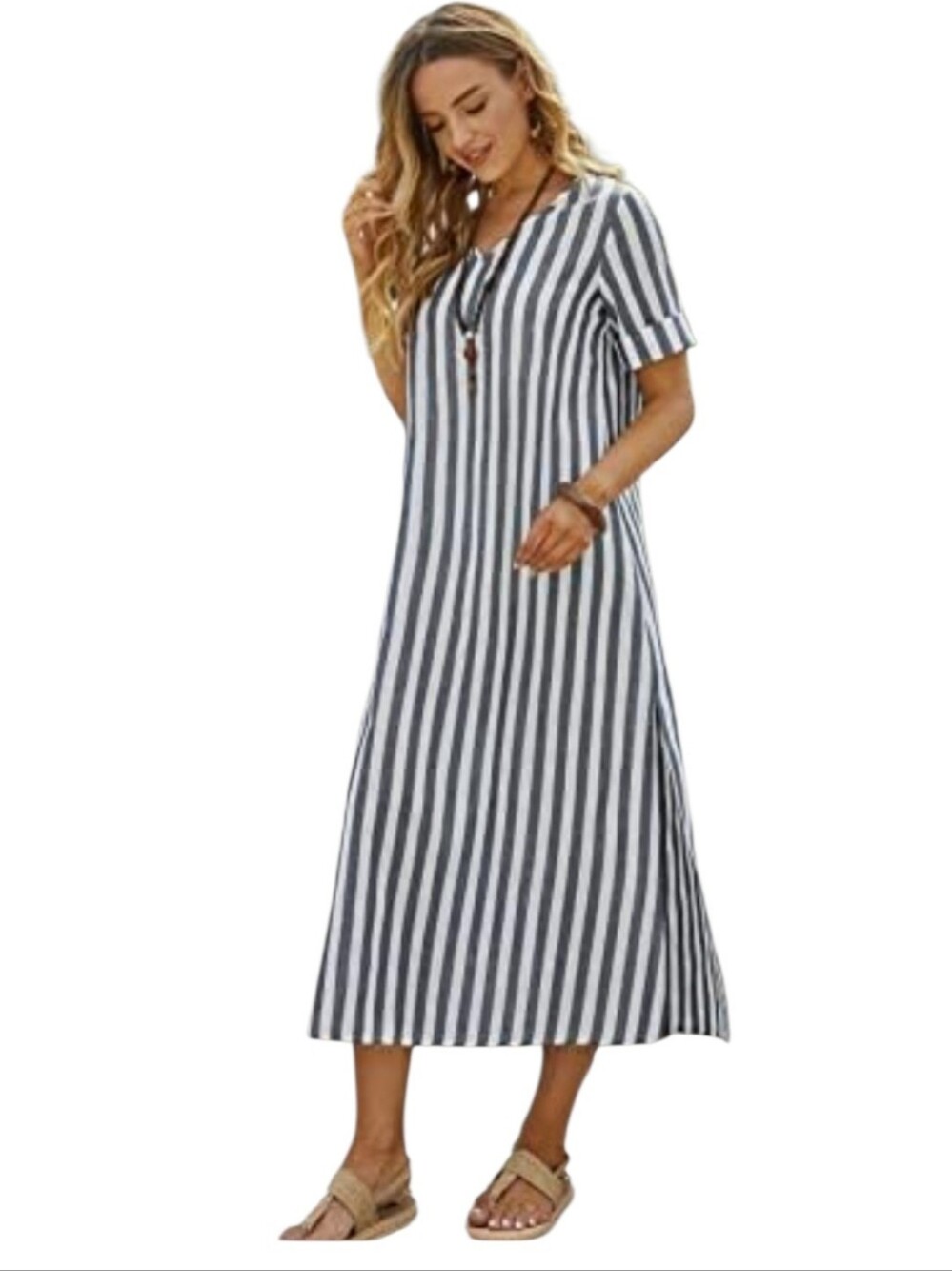 Women's Emery Rose Striped Dress Sz Medium